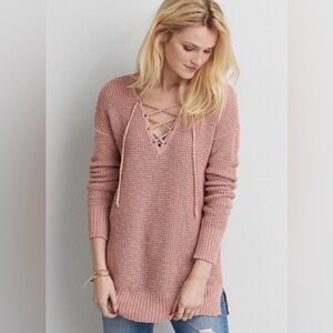 American Eagle Outfitters Blush V-Neck Sweater